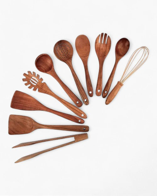 Teak Wooden Kitchen Utensils Set
