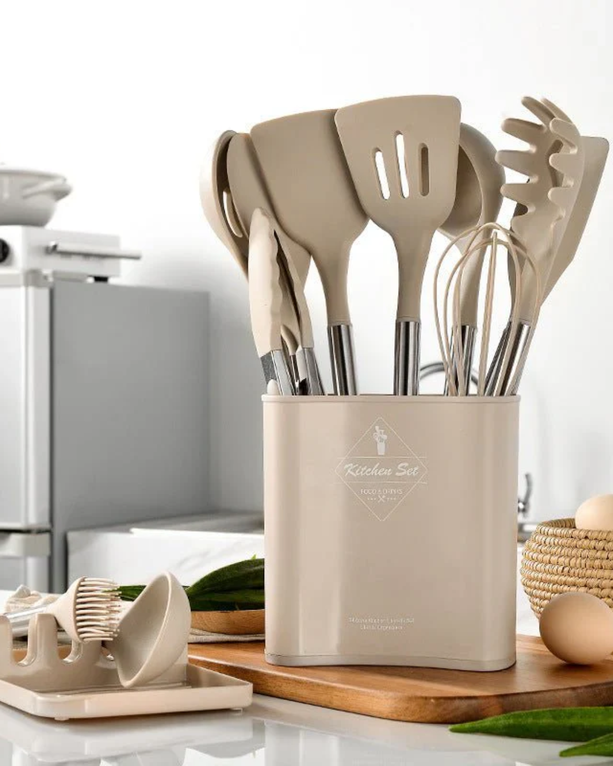 13-Piece Nordic Silicone Utensil Set
