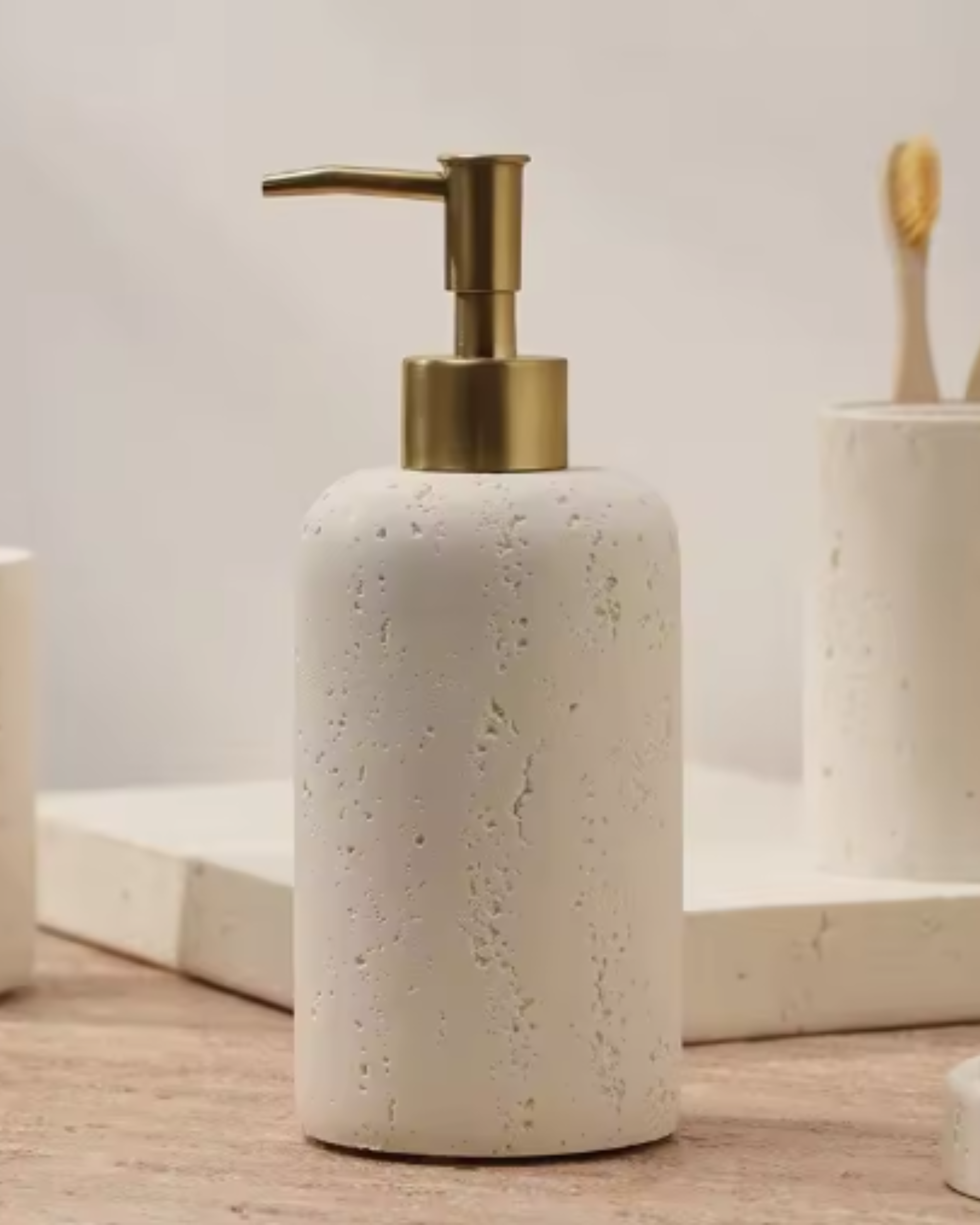 Travertine Soap Dispenser