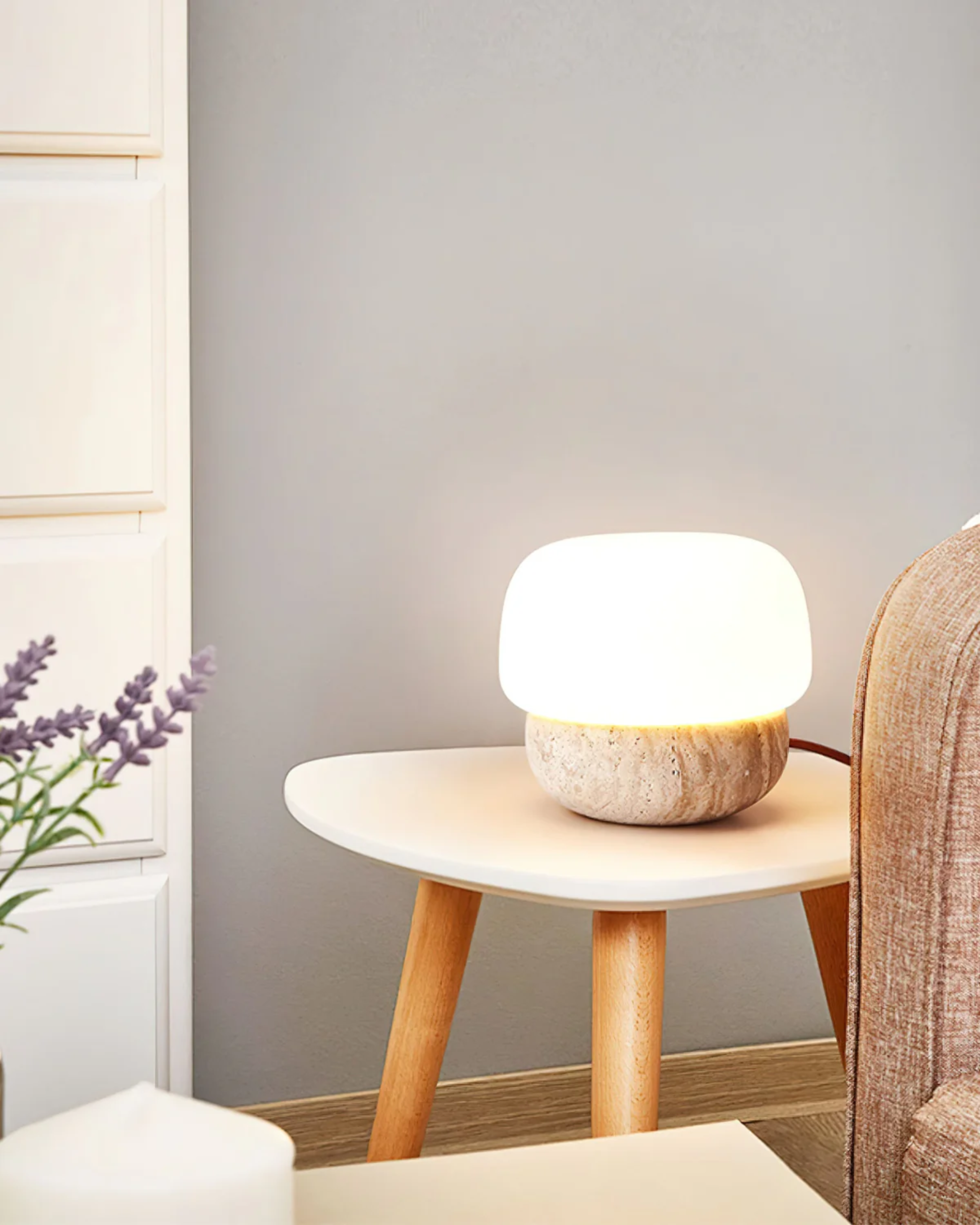 Travertine Table Lamp