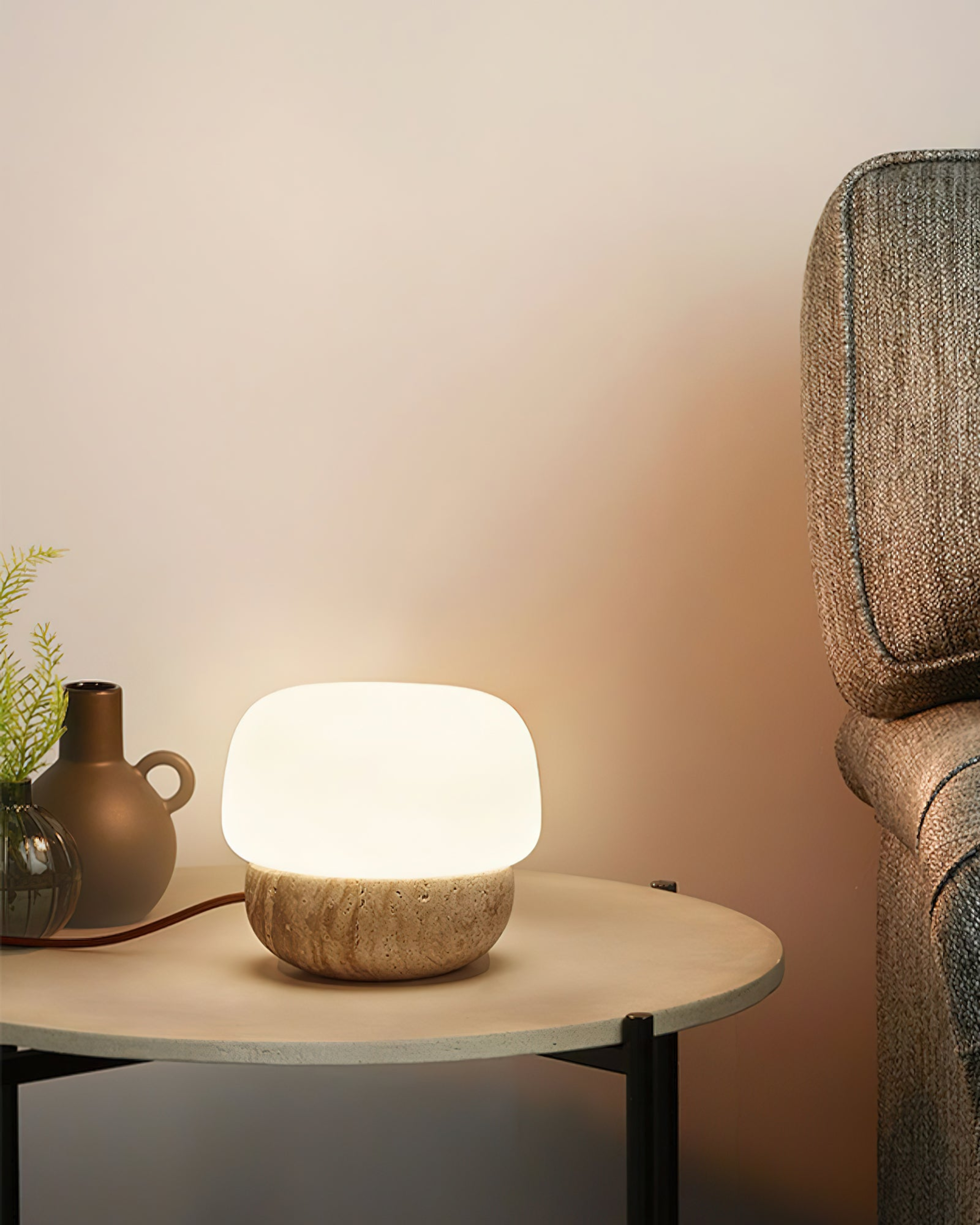 Travertine Table Lamp