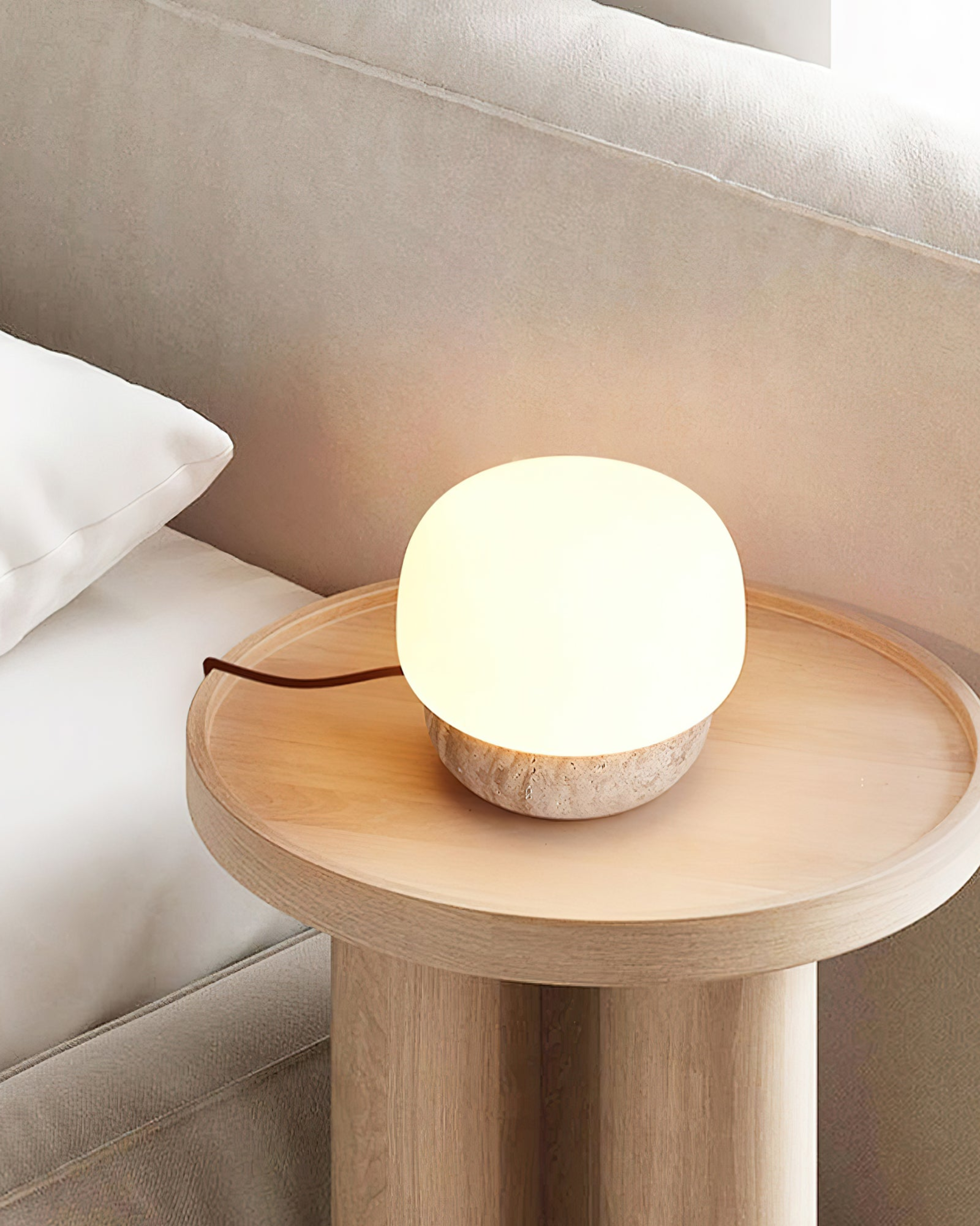 Travertine Table Lamp
